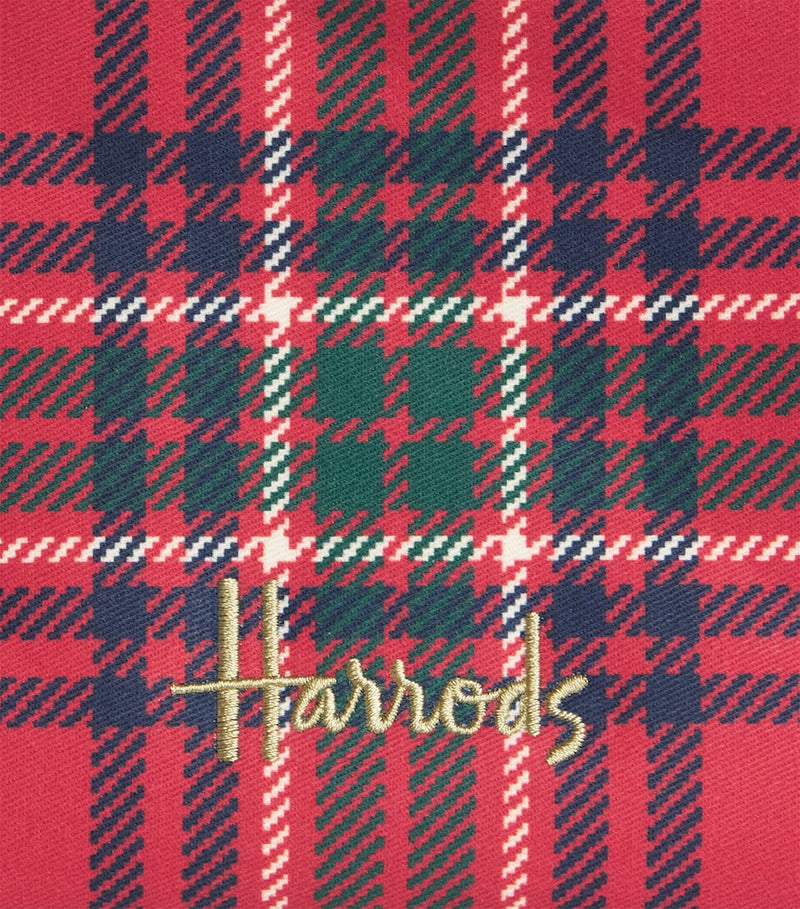 Harrods small tartan logo pouch, imported from the UK