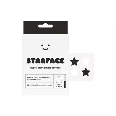 Patchs anti-boutons Starface Hydro-Star noirs et blancs 32 pièces