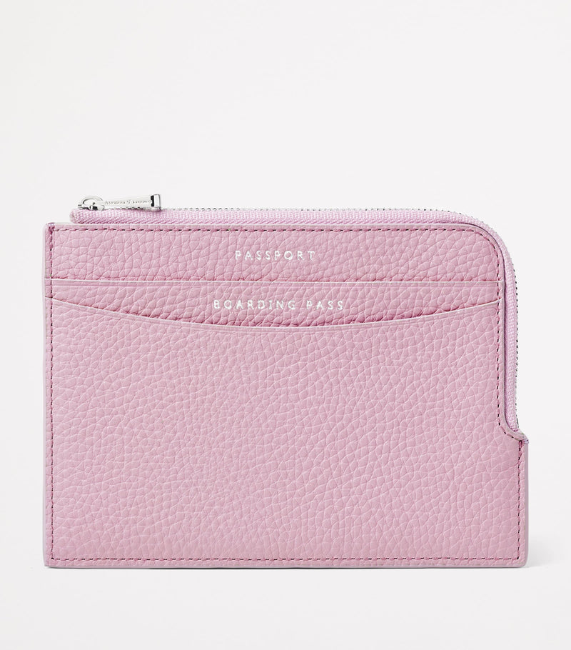 Aspinal of London leather zipped travel wallet - British product