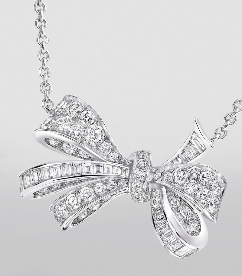 Graff Tilda's Bow white gold diamond necklace, UK version
