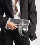 Jimmy Choo Zandra clutch bag with crystal belt - British product