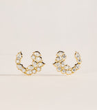 Jade Trau Posey Crescent diamond earrings 18kt yellow gold, UK version