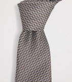 Giorgio Armani silk geometric printed tie 7cm - British product