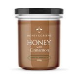 Holland & Barrett Honey & Greens Honey with Cinnamon British Honey 240g- Buy online at McGrocer