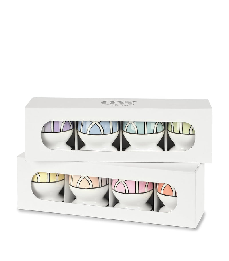 O.W.London Loop egg cups bone china pastel set of 4 (British brand)