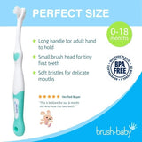 Brush Baby FirstBrush Baby Toothbrush Blue Double Pack - British product