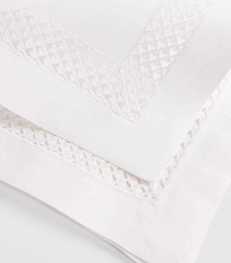 Dea linen embroidered Liri table runner 50cm x 210cm - British product