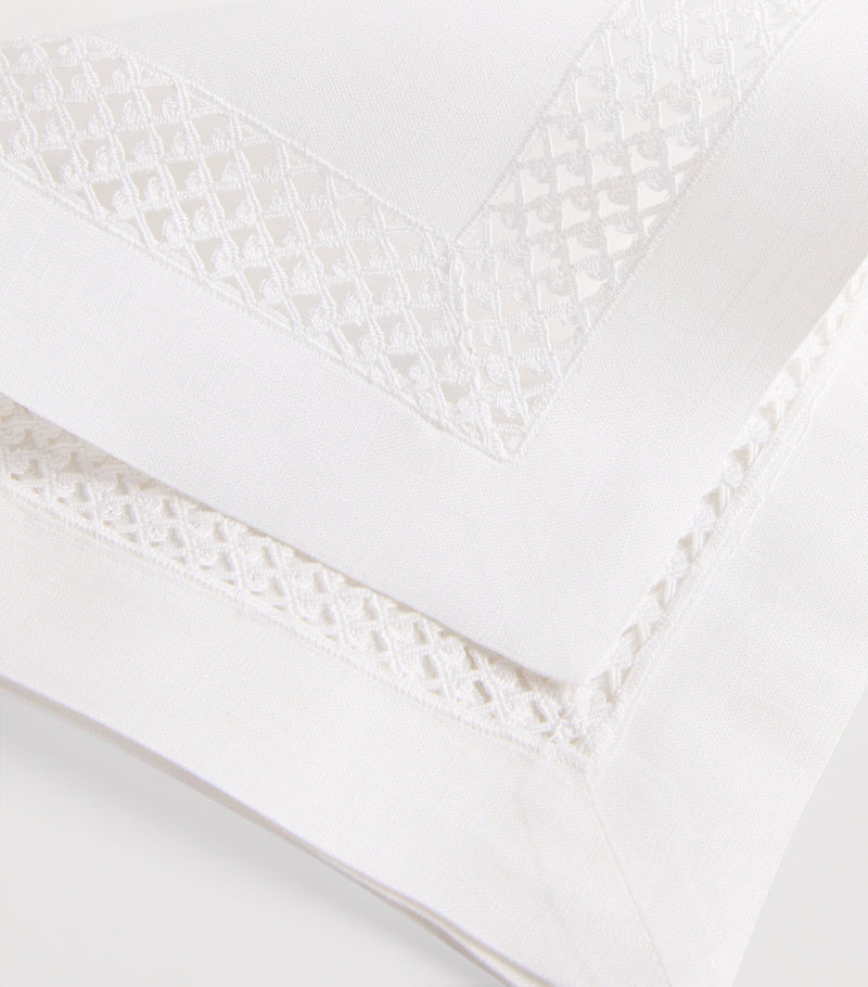 Dea linen embroidered Liri table runner 50cm x 210cm - British product