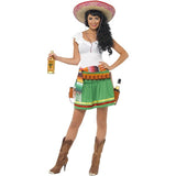 Smiffys Tequila Shooter Girl Costume green dress holsters, UK version