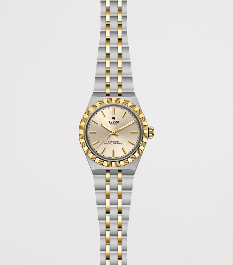 TUDOR Royal 30mm stainless steel and yellow gold watch - British product