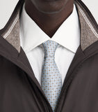 Canali silk tie medallion print 8cm, imported from the UK