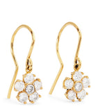 Jennifer Meyer large yellow gold and diamond Edith earrings - British product