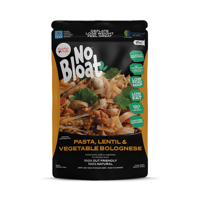 Holland & Barrett No Bloat Pasta, Lentil & Vegetable Bolognese Instant Meal 200g (4 x 50g Pouches)- Buy online at McGrocer