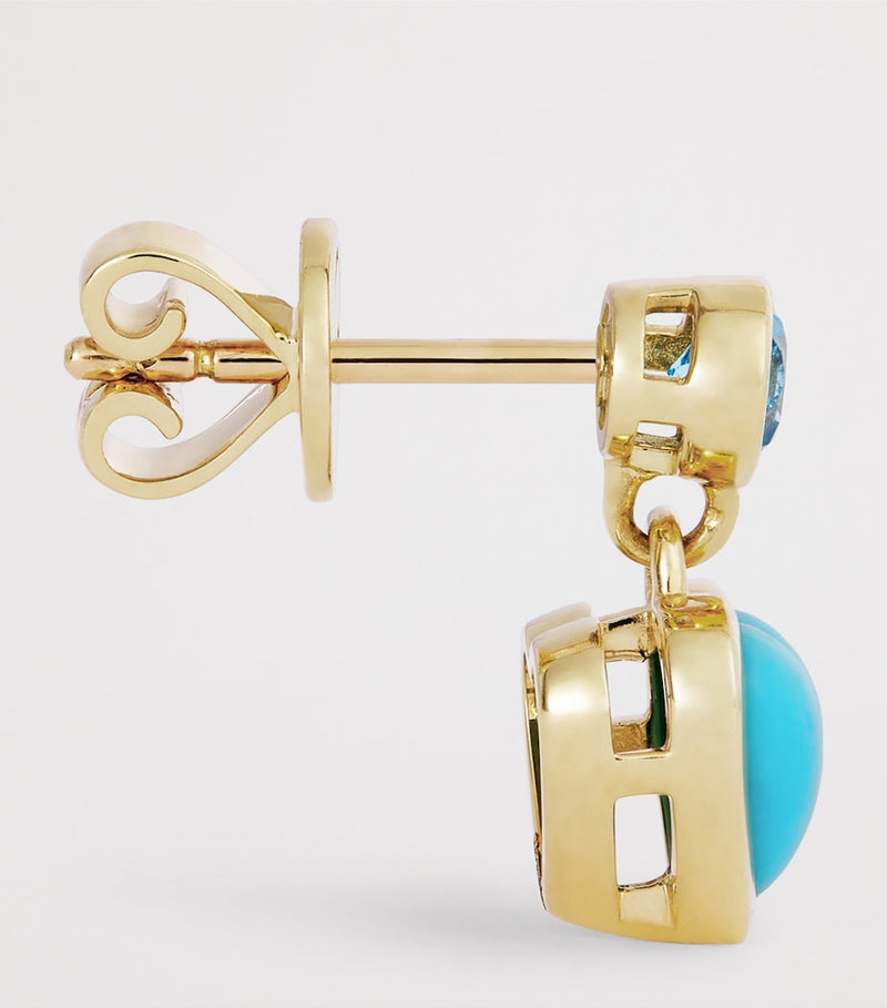Emily P. Wheeler blue topaz heart earrings (British brand)