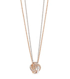Boodles knot pendant necklace rose gold white gold diamonds 45.7cm (British brand)