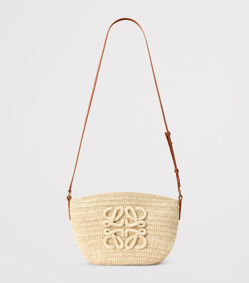 LOEWE Eclipse Pochette handwoven raffia bag, imported from the UK
