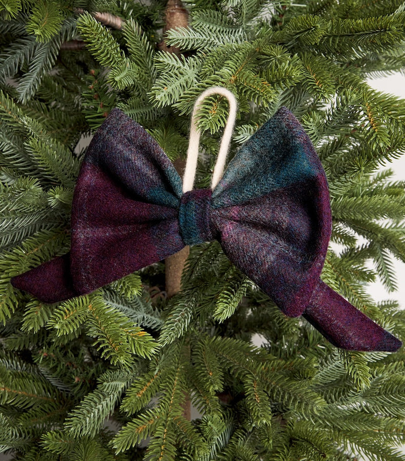 Donna Wilson tartan bow tree decoration 15cm (British brand)