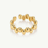 Superdrug MUCHV Adjustable Women's Beaded Ring 18k Gold or Silver- Buy online at McGrocer