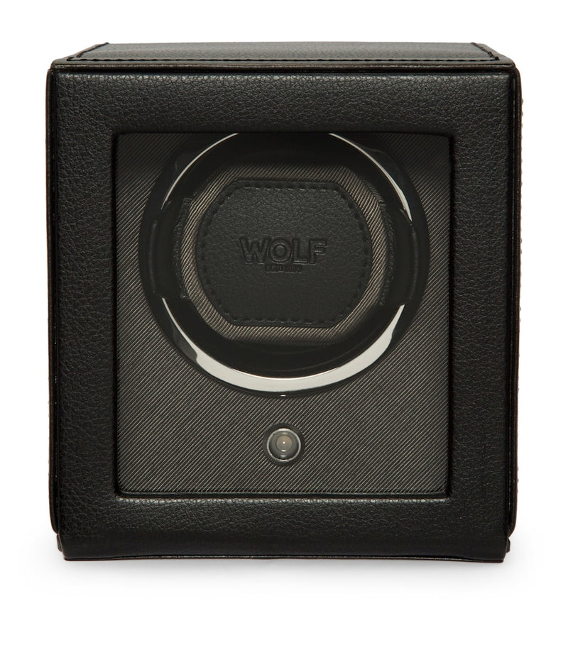WOLF Cub watch winder in vegan leather, compact size - British product