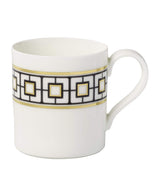 Harrods Porcelain Mug with Geometric Print and Gold Details, 350ml Capacity- Buy online at McGrocer