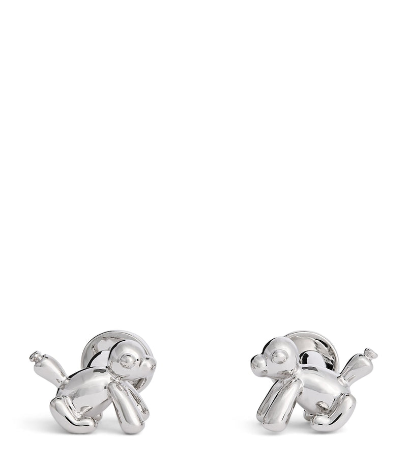 Babette Wasserman balloon monkey cufflinks rhodium-plated (British brand)