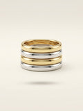 Cartier Trinity ring in 18ct white, rose and yellow gold - British product