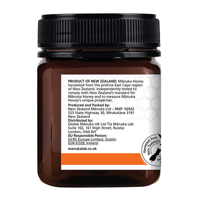 Manuka Lab Monofloral Honey 100 MGO 250g, imported from the UK