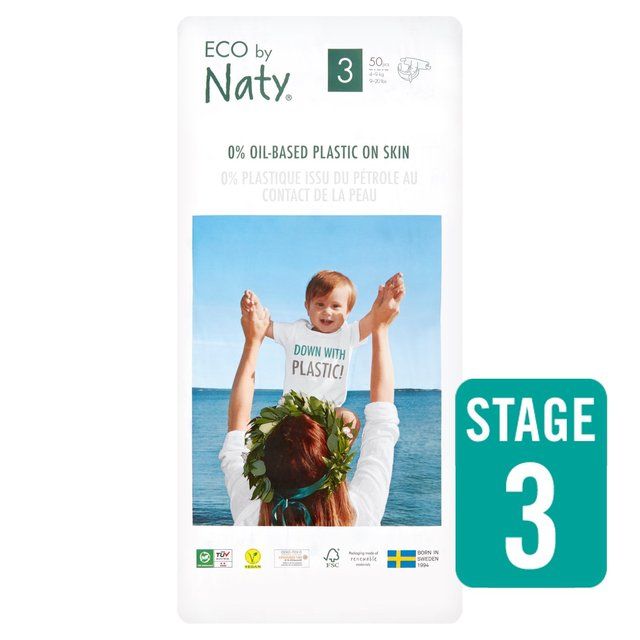Eco by Naty Nappies Size 3 50 per pack