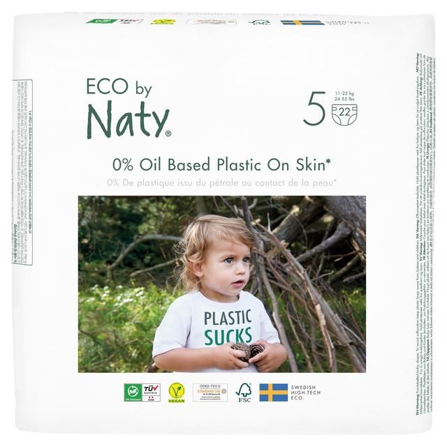 Eco by Naty Nappies Size 5 (11-25kg) 22 per pack