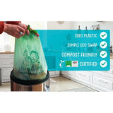 Eco Green Living Certified Compostable 40L Heavy Duty Drawstring Bin Bags 25 per pack