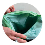 Eco Green Living Certified Compostable 40L Heavy Duty Drawstring Bin Bags 25 per pack