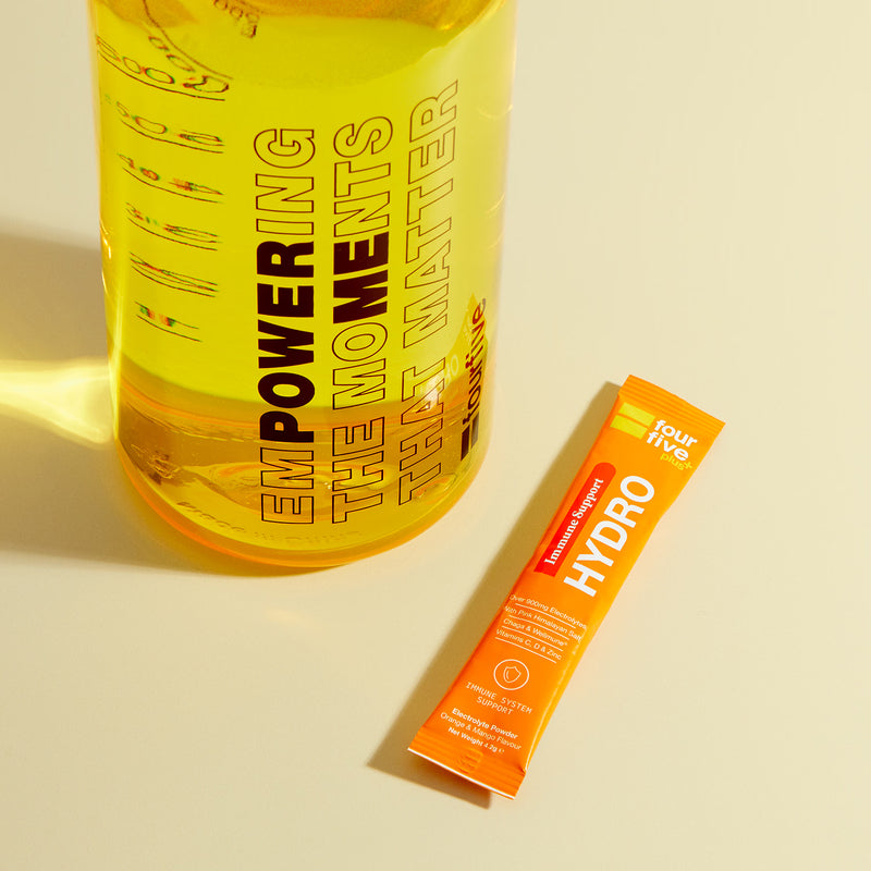 fourfive Hydro Plus Immune Support Orange Mango 30 Sachets, UK version