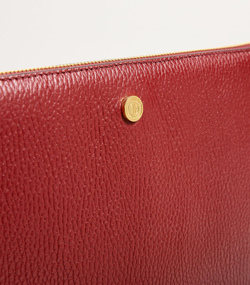 Harrods medium pebbled leather pouch - British product
