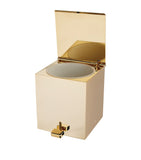Zodiac gold-plated square pedal bin (British brand)