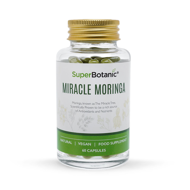Super Botanic Miracle Moringa capsules 60 count, imported from the UK