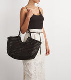 Dragon Diffusion large woven leather Nantucket tote bag (British brand)