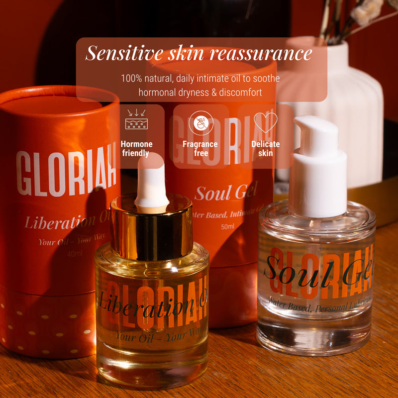 GLORIAH Liberation Oil vaginal moisturiser 40ml, imported from the UK