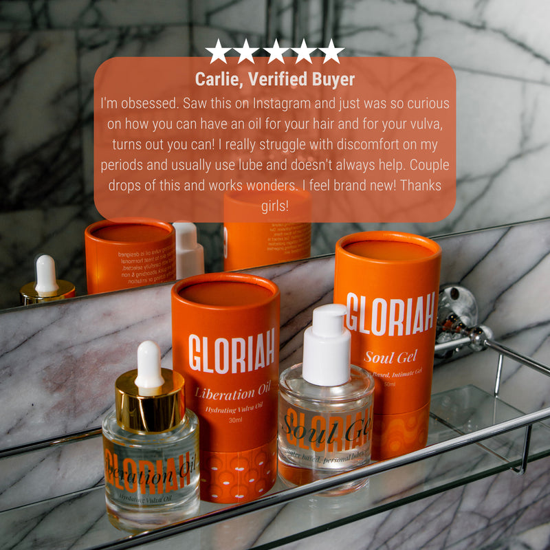 GLORIAH Liberation Oil vaginal moisturiser 40ml, imported from the UK