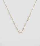 Persée yellow gold diamond 9-stone necklace, UK version