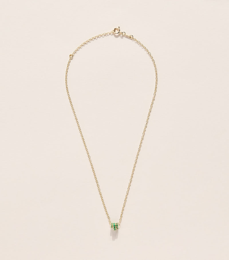 Spinelli Kilcollin Vesta necklace yellow gold emerald - British product