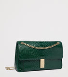 TOM FORD large shoulder bag dark green Italian leather - British product