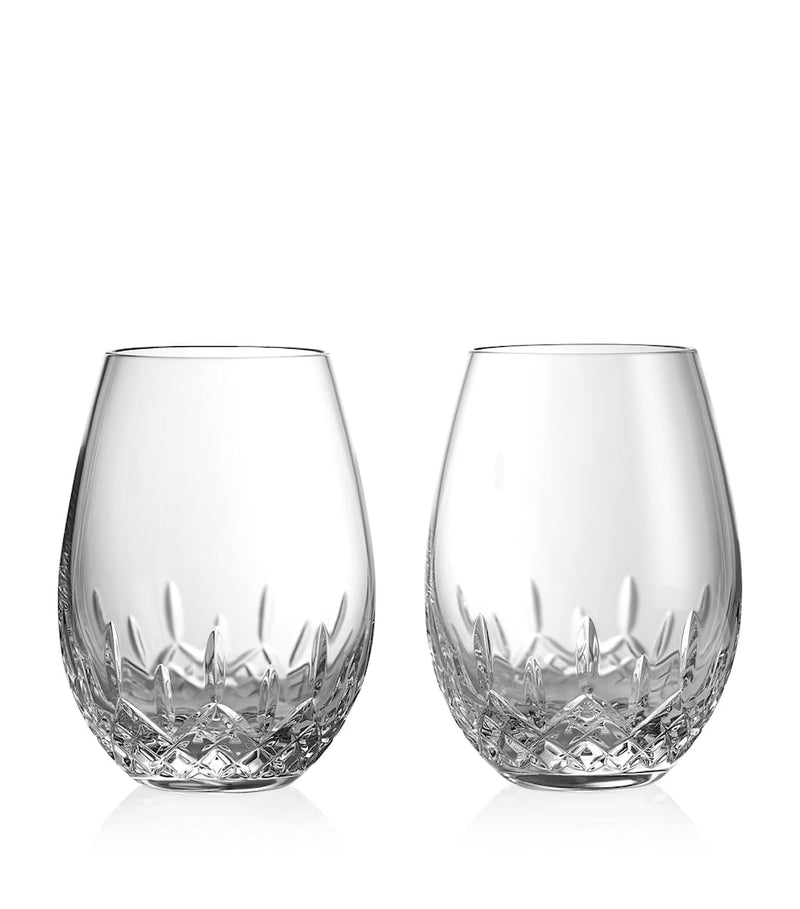 Waterford stemless red wine glasses set of 2 610ml (British brand)