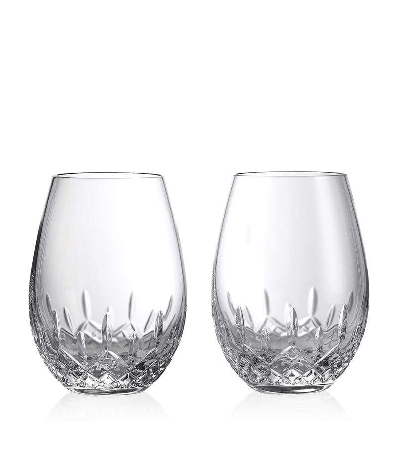 Waterford stemless red wine glasses set of 2 610ml (British brand)
