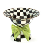 MacKenzie-Childs Courtly Check large compote, imported from the UK