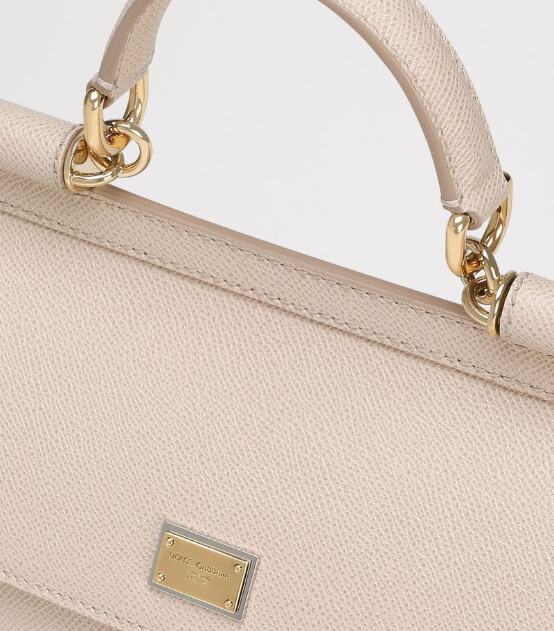Dolce & Gabbana Sicily top-handle leather bag with gold hardware, UK version