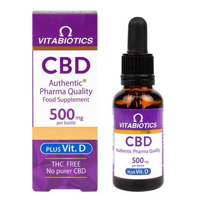 Vitabiotics Brains CBD Öl 500mg + Vitamin D 30ml