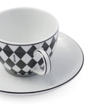 Prada chequerboard coffee cup set of 4, imported from the UK