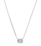 Harrods white gold diamond square illusion necklace 0.40ct, UK version