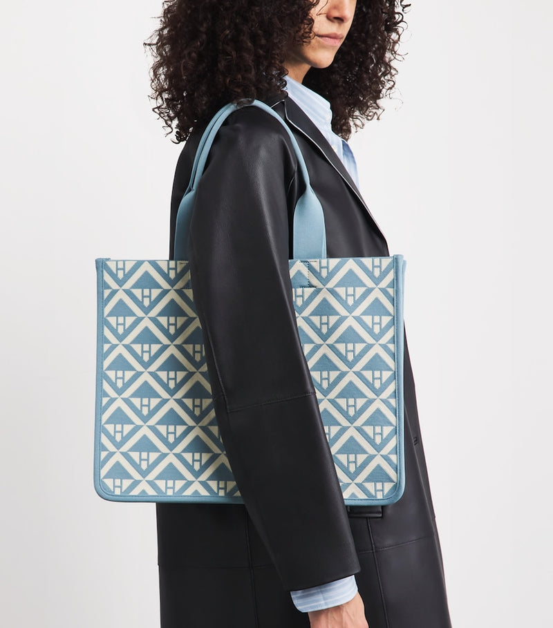 Harrods medium geometric tote bag in cotton, UK version