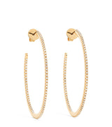 Harrods SHAY Yellow Gold and Diamond Pavé Hoop Earrings- Buy online at McGrocer